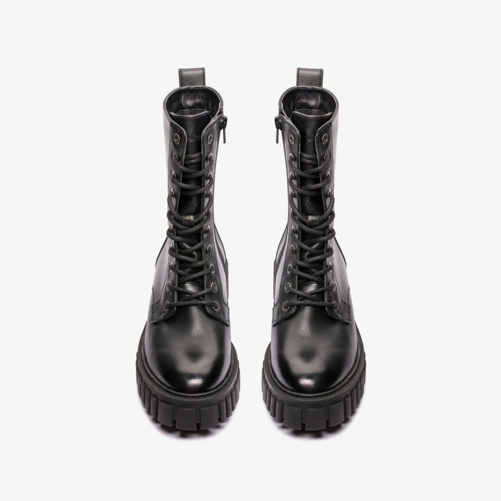 Page Lace Boot Black Leather