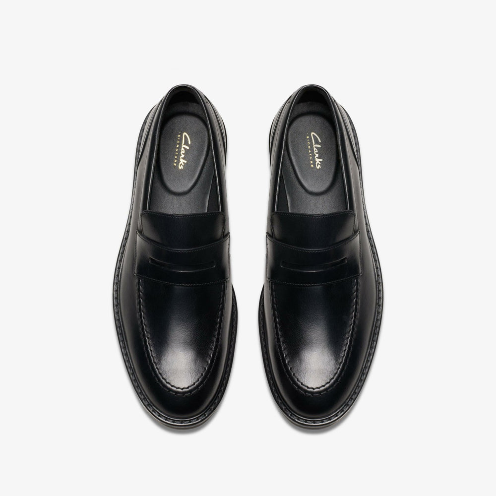 Aldwin Step Loafer Black Leather
