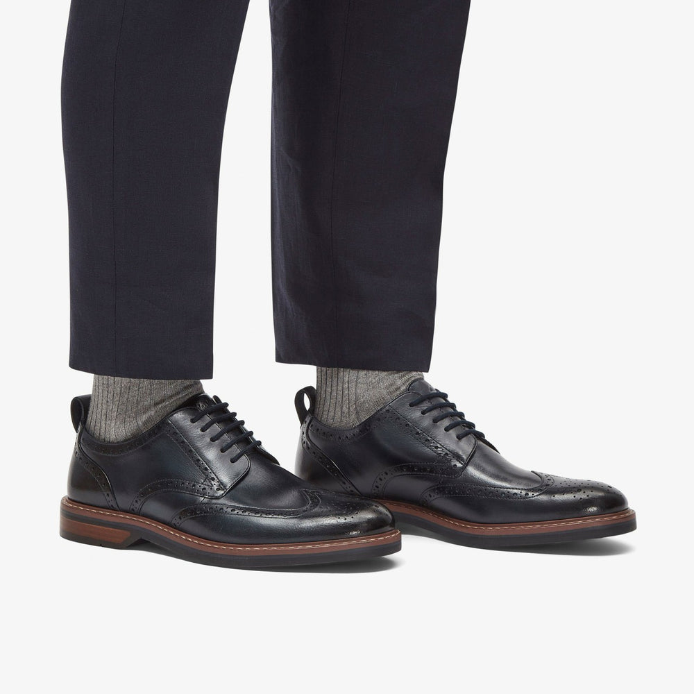 Aldwin Limit Brogue Navy Leather
