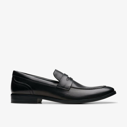 Brandon Step Loafer Black Leather