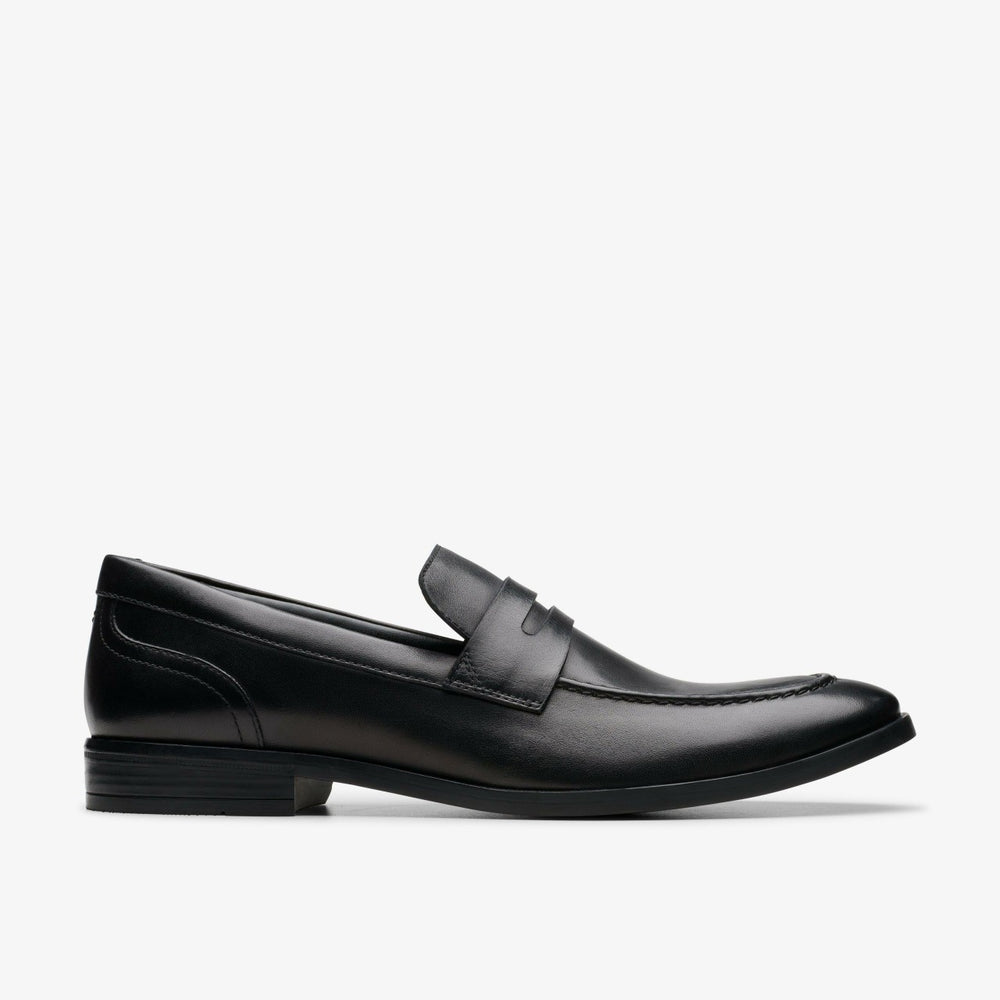 Brandon Step Loafer Black Leather