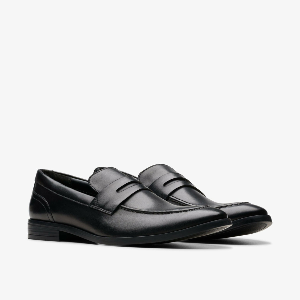 Brandon Step Loafer Black Leather