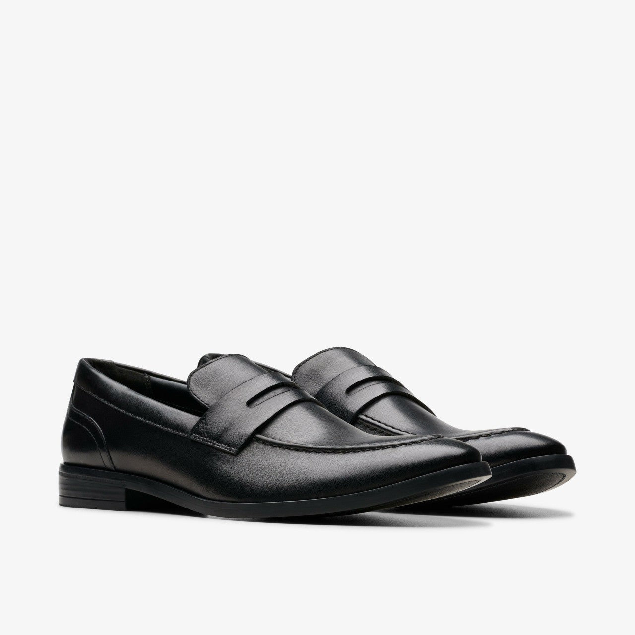 Brandon Step Loafer Black Leather