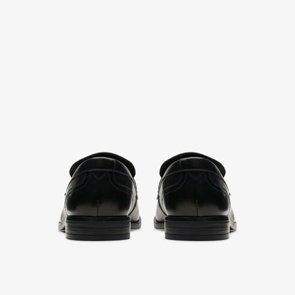 Brandon Step Loafer Black Leather