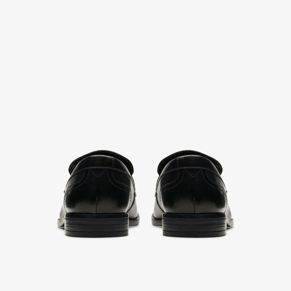 Brandon Step Loafer Black Leather