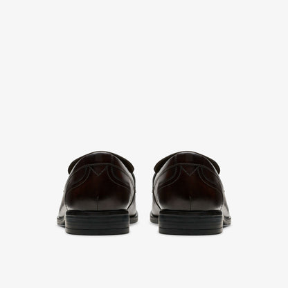 Brandon Step Loafer Dark Brown Leather