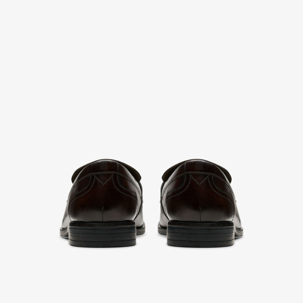 Brandon Step Loafer Dark Brown Leather