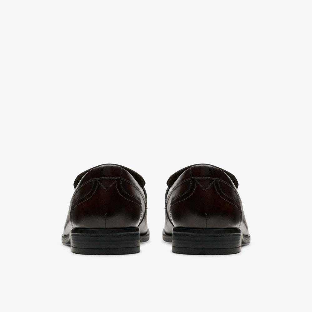 Brandon Step Loafer Dark Brown Leather