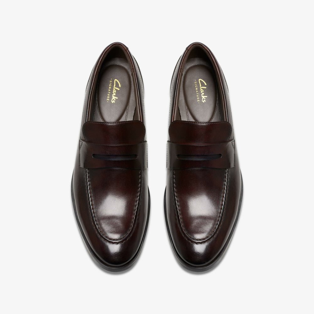 Brandon Step Loafer Dark Brown Leather