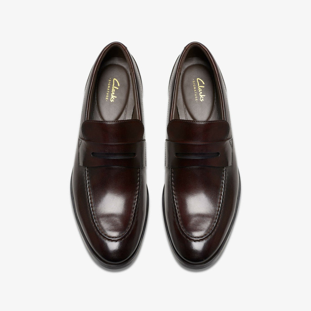 Brandon Step Loafer Dark Brown Leather