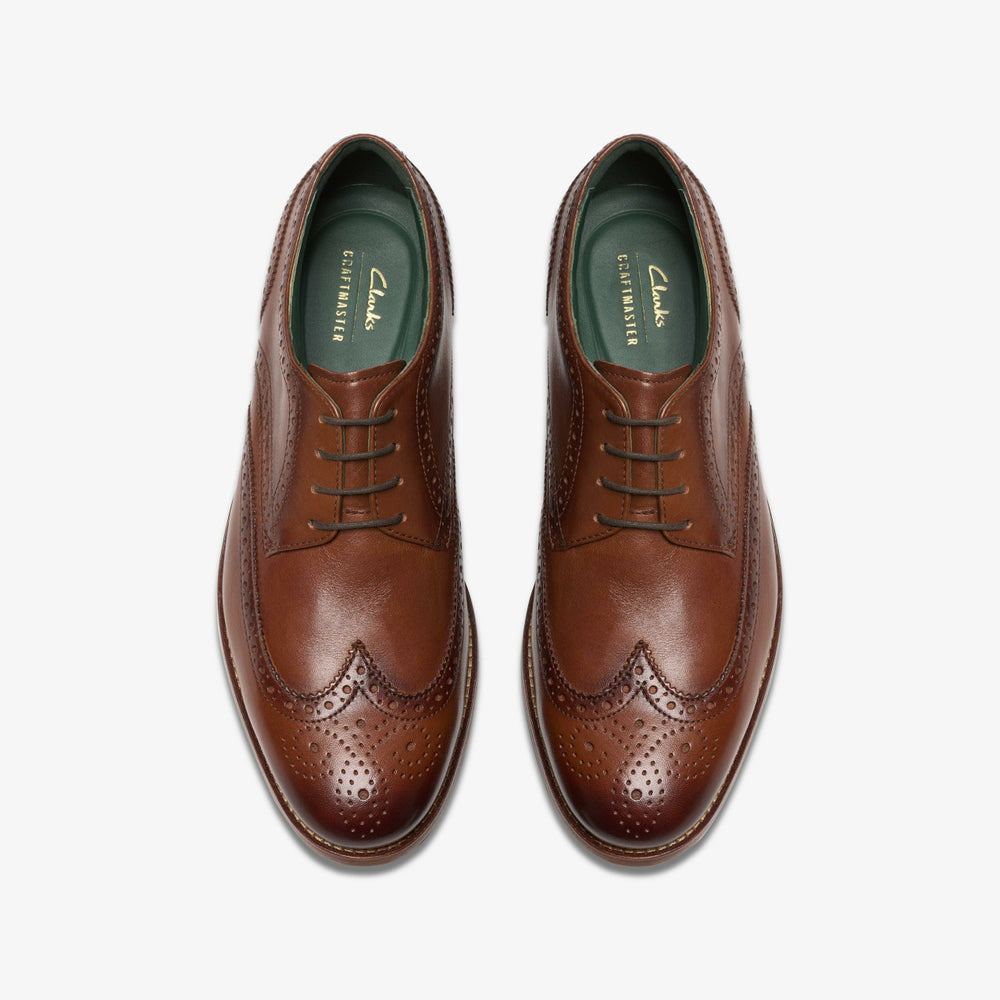 Craft James Tip Brogue Mid Tan Leather
