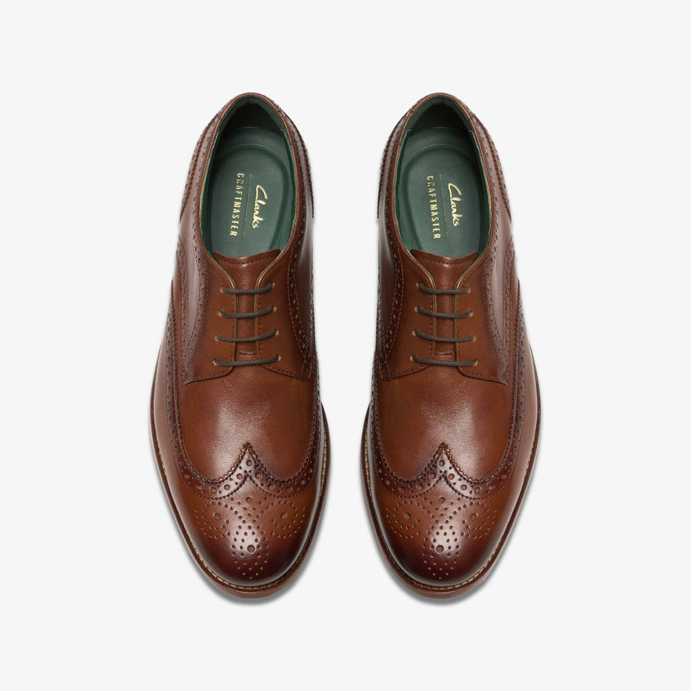Craft James Tip Brogue Mid Tan Leather