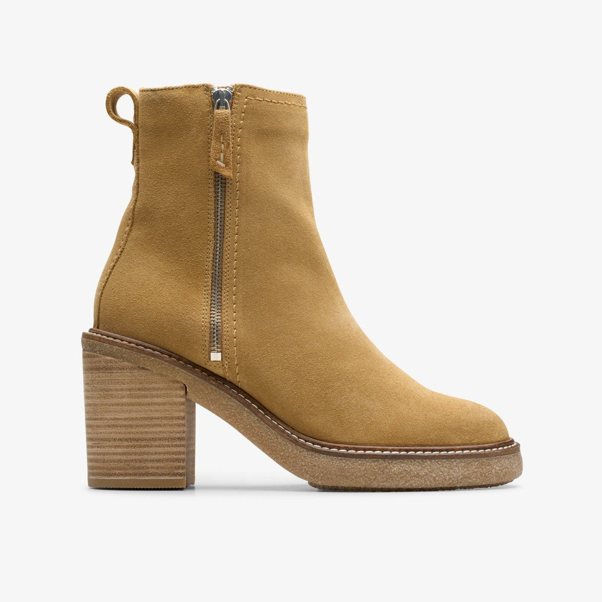 Cassiano Zip Ankle Boot Light Tan Suede