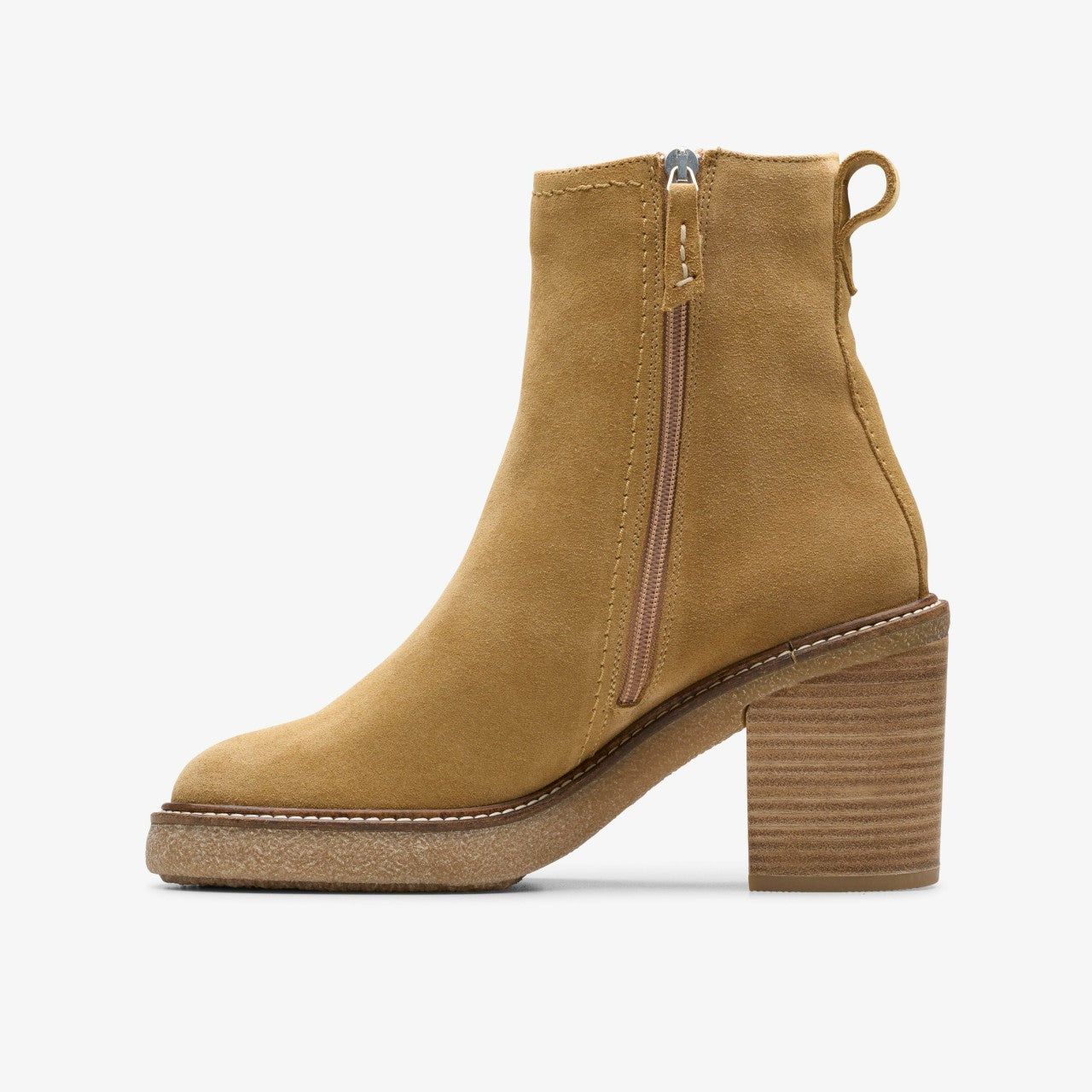 Cassiano Zip Ankle Boot Light Tan Suede