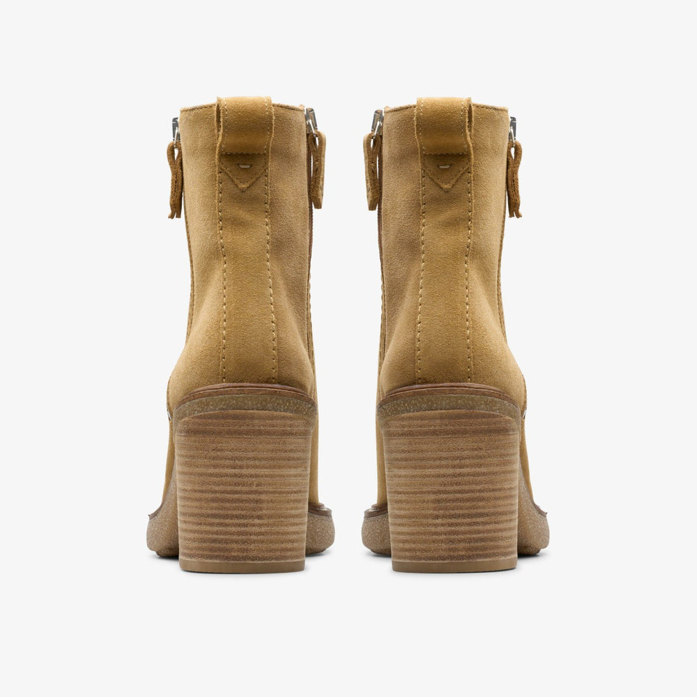 Cassiano Zip Ankle Boot Light Tan Suede