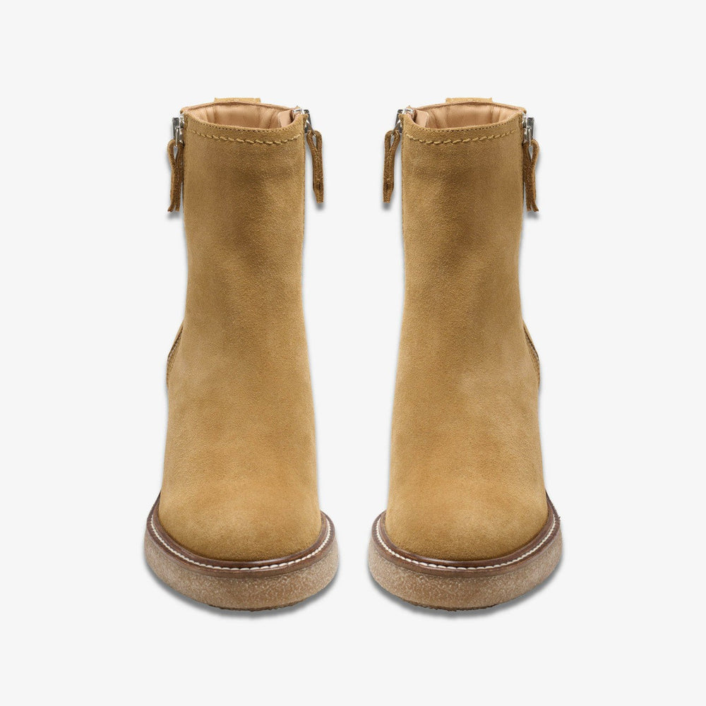 Cassiano Zip Ankle Boot Light Tan Suede
