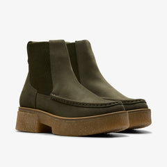 Linoso Top Ankle Boot Dark Green Nubuck
