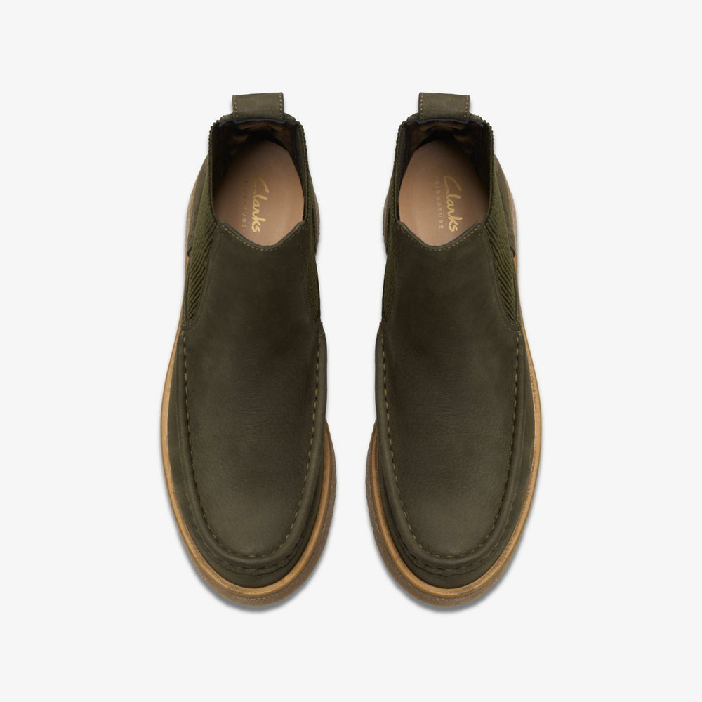 Linoso Top Ankle Boot Dark Green Nubuck