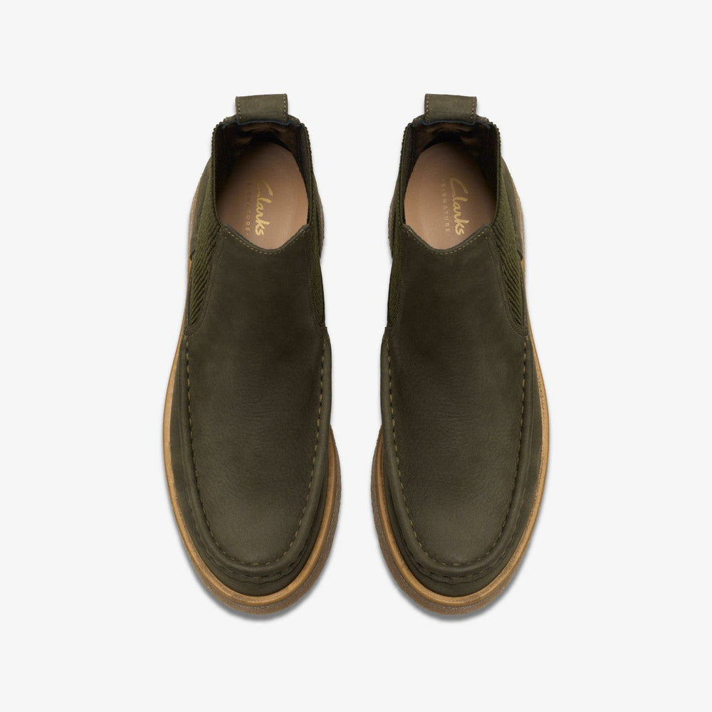 Linoso Top Ankle Boot Dark Green Nubuck