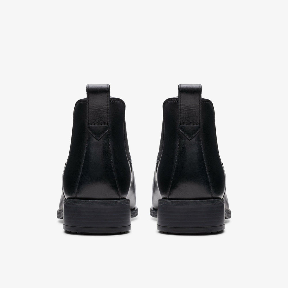 Havisham Top Ankle Boot Black Leather
