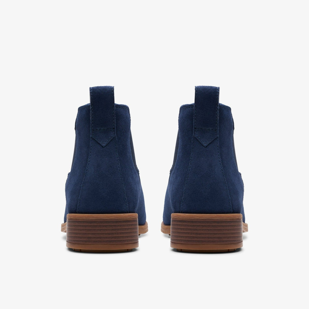 Havisham Top Ankle Boot Navy Suede