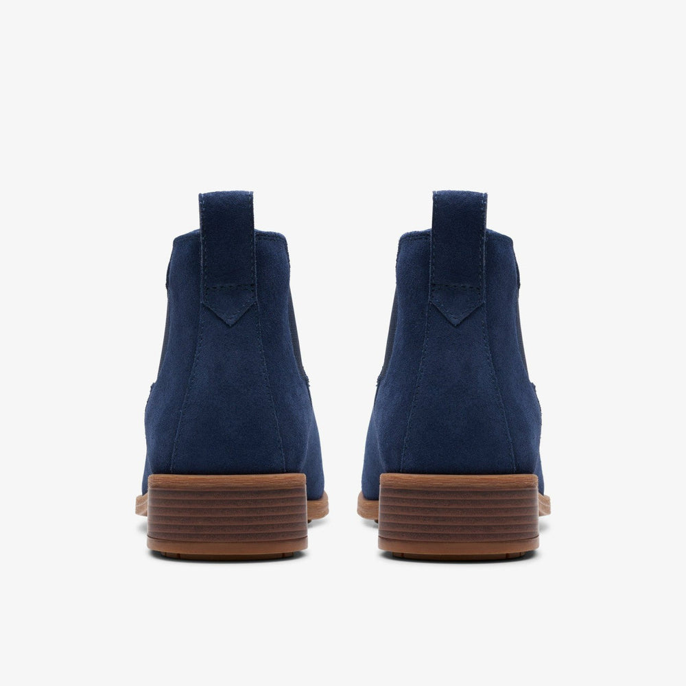Havisham Top Ankle Boot Navy Suede