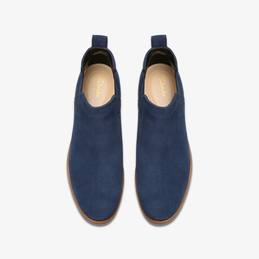 Havisham Top Ankle Boot Navy Suede