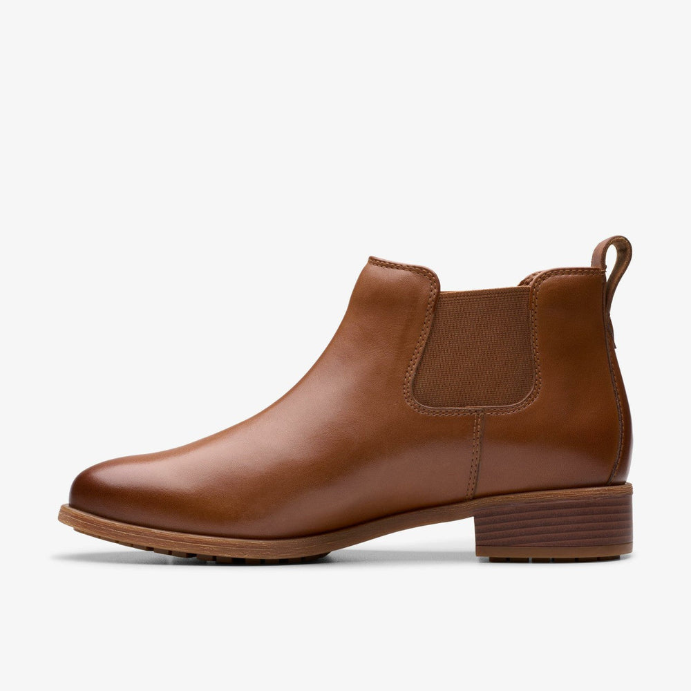 Havisham Top Ankle Boot Tan Leather