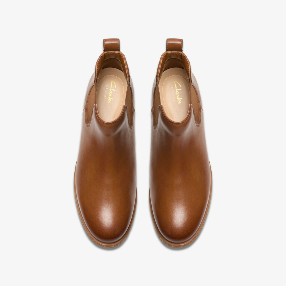 Havisham Top Ankle Boot Tan Leather