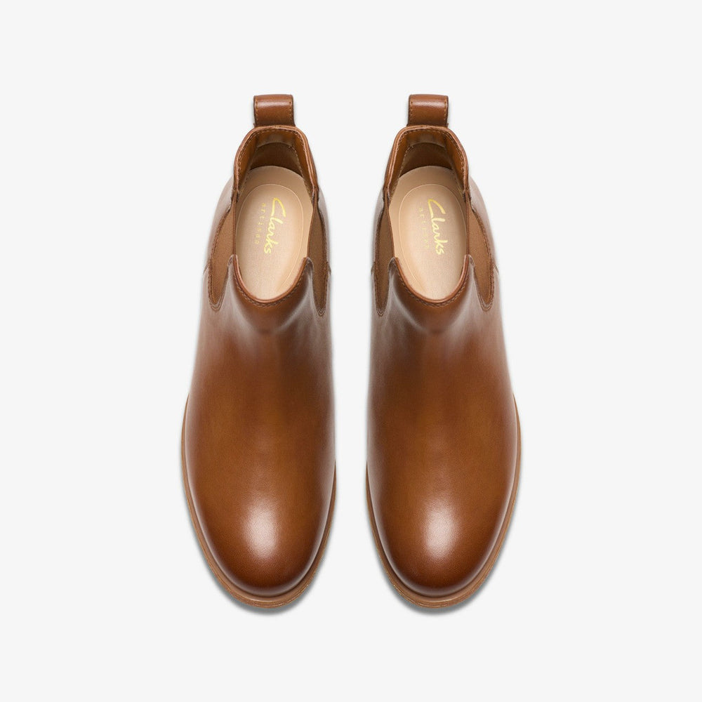 Havisham Top Ankle Boot Tan Leather