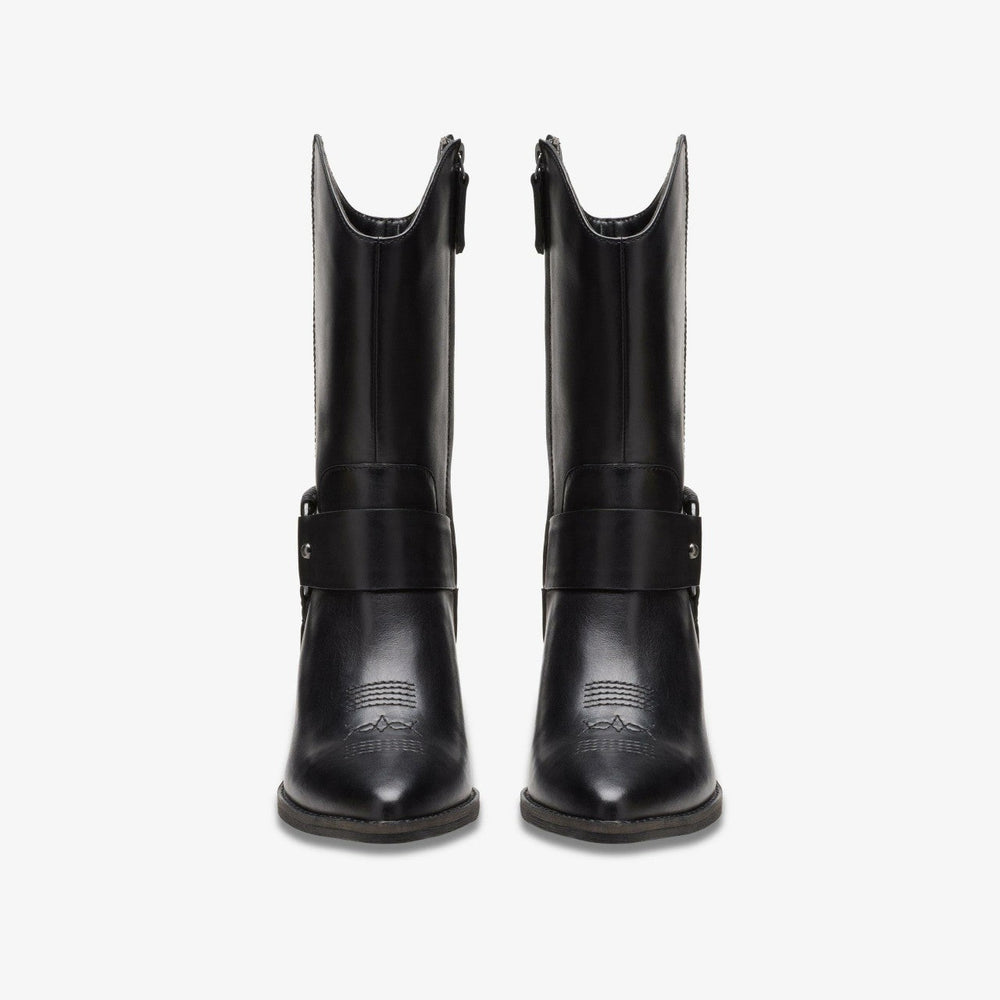 Morzine Rise Black Leather