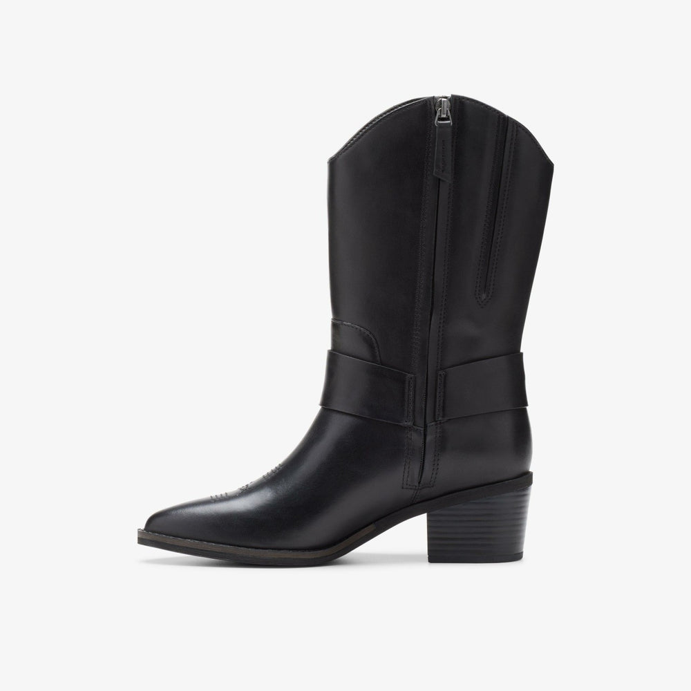 Morzine Rise Black Leather