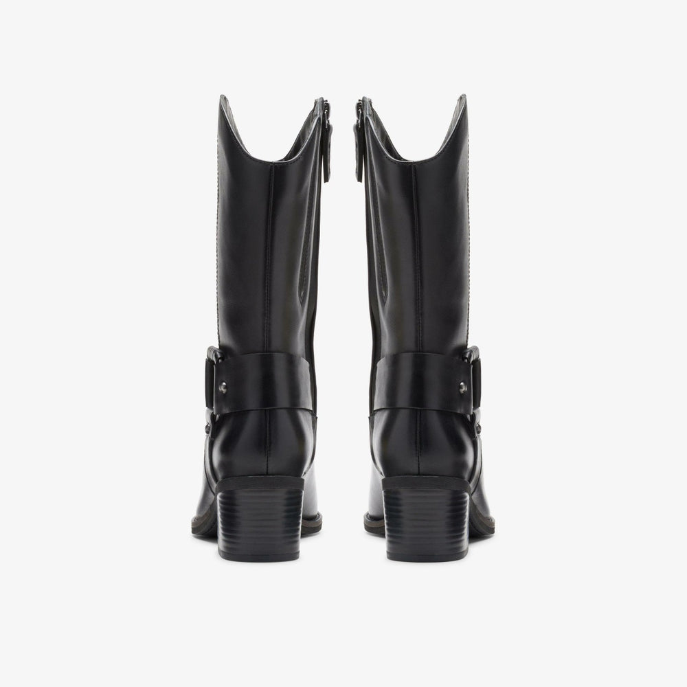 Morzine Rise Black Leather