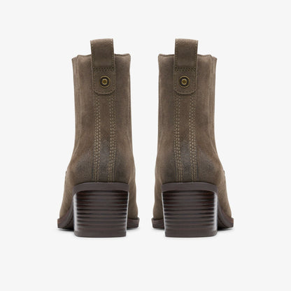 Morzine Top Ankle Boot Mole Grey Suede