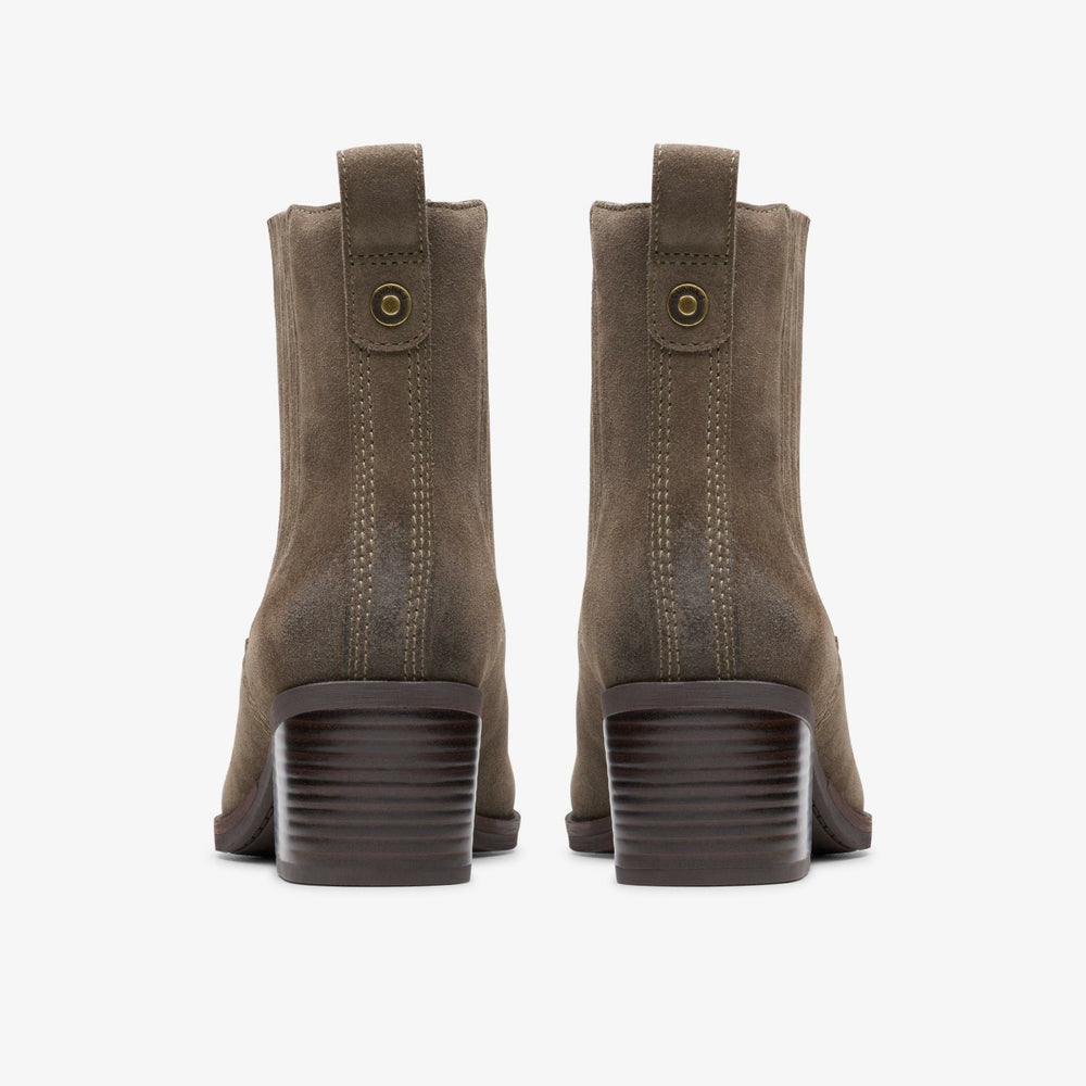 Morzine Top Ankle Boot Mole Grey Suede