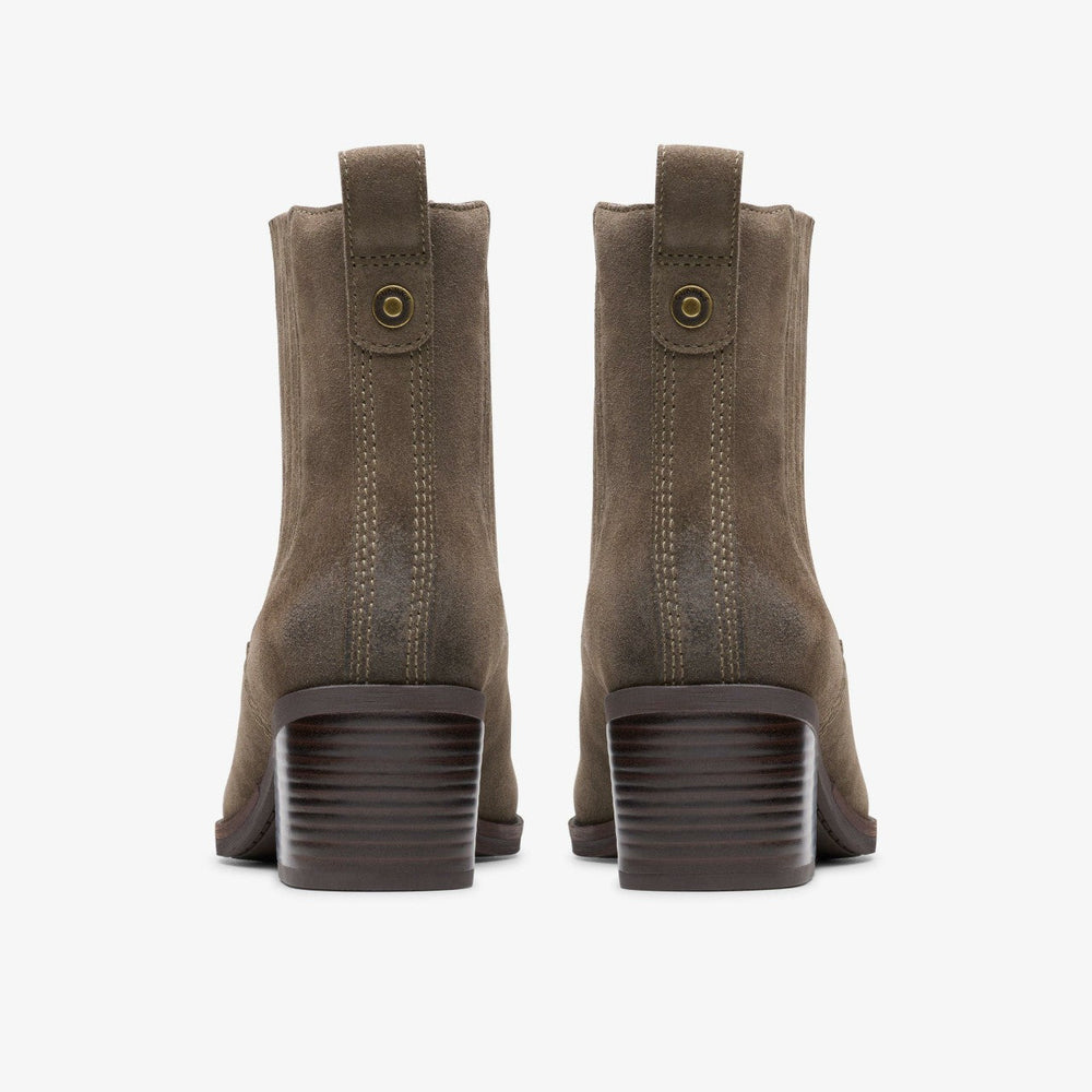 Morzine Top Ankle Boot Mole Grey Suede