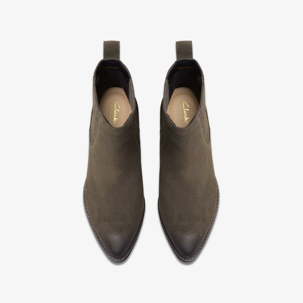 Morzine Top Ankle Boot Mole Grey Suede