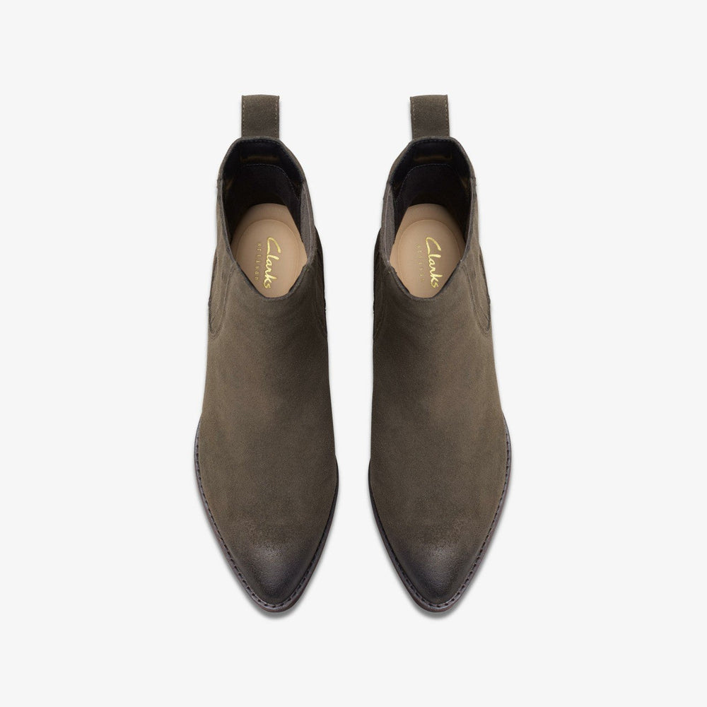 Morzine Top Ankle Boot Mole Grey Suede