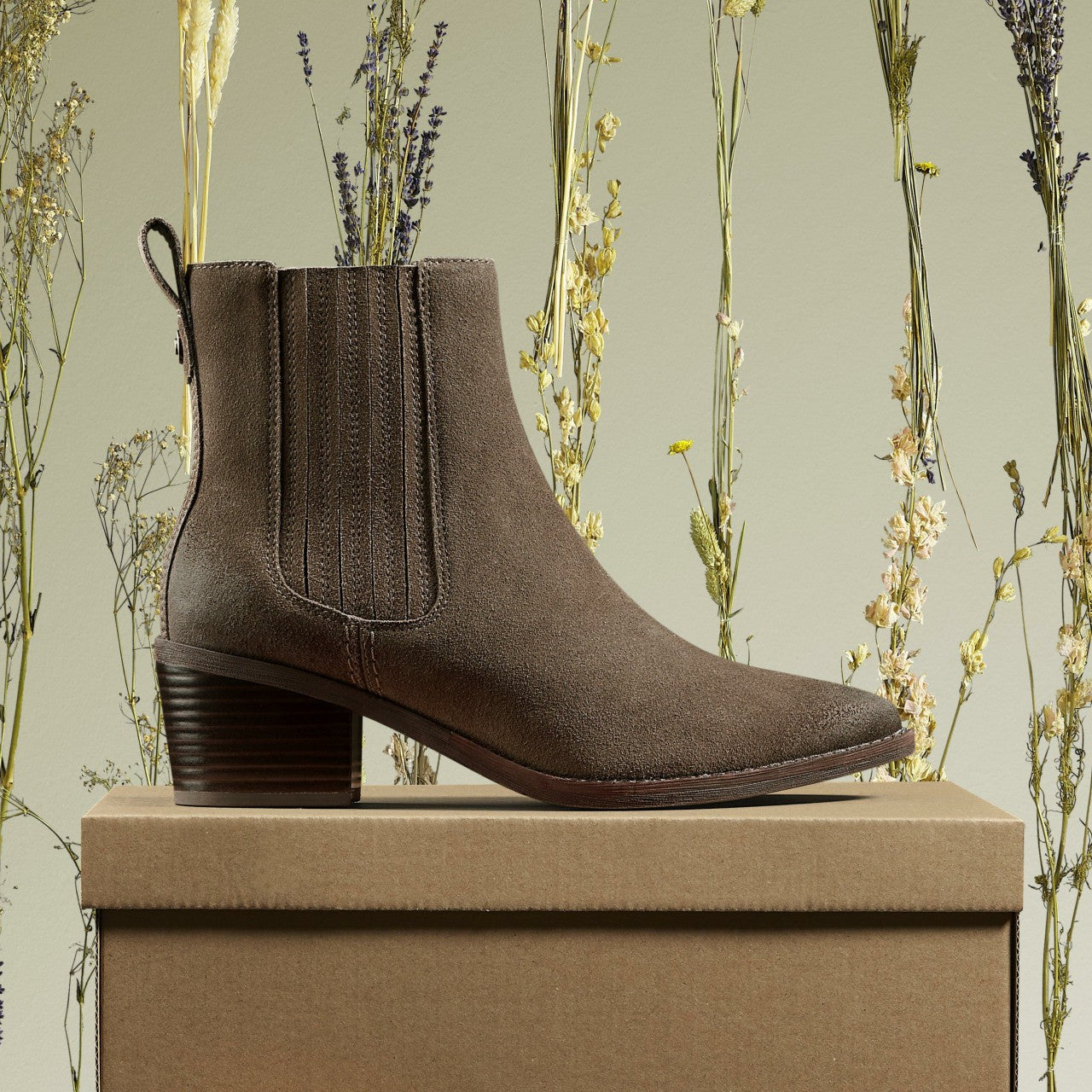 Morzine Top Ankle Boot Mole Grey Suede