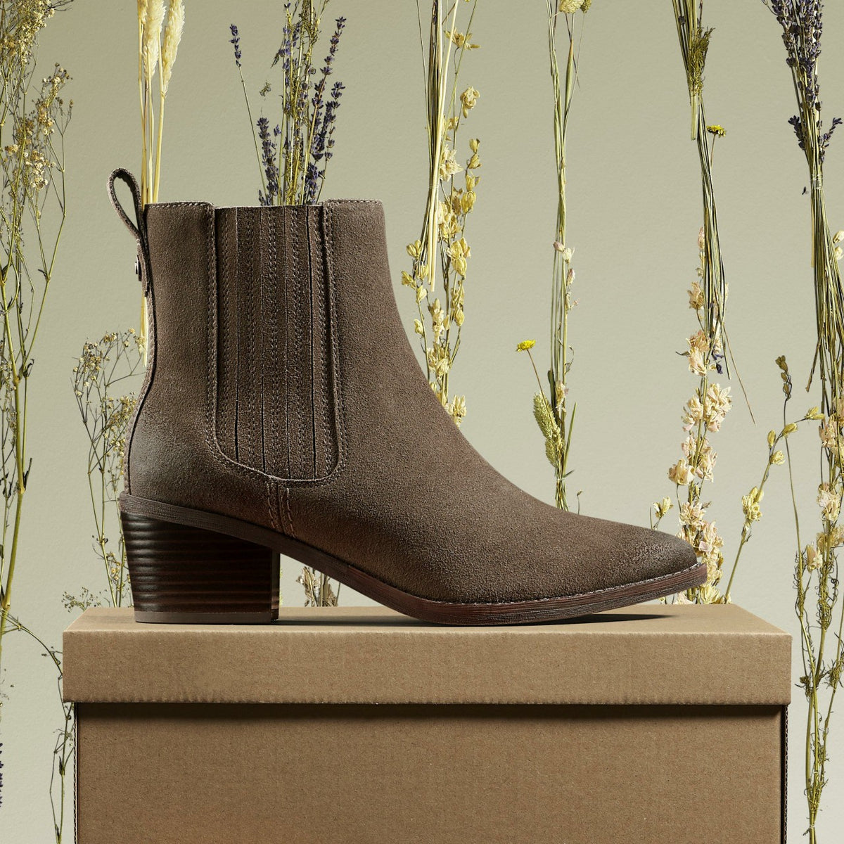 Morzine Top Ankle Boot Mole Grey Suede