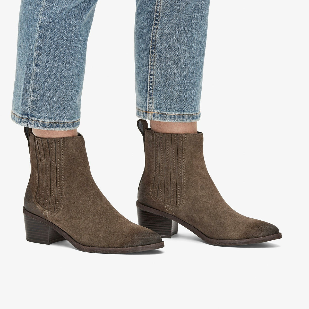 Morzine Top Ankle Boot Mole Grey Suede