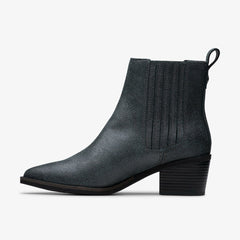 Morzine Top Ankle Boot Pewter Metallic