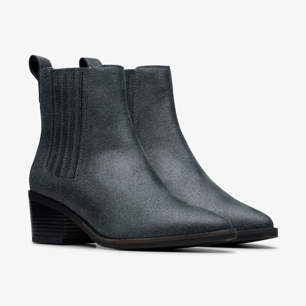 Morzine Top Ankle Boot Pewter Metallic