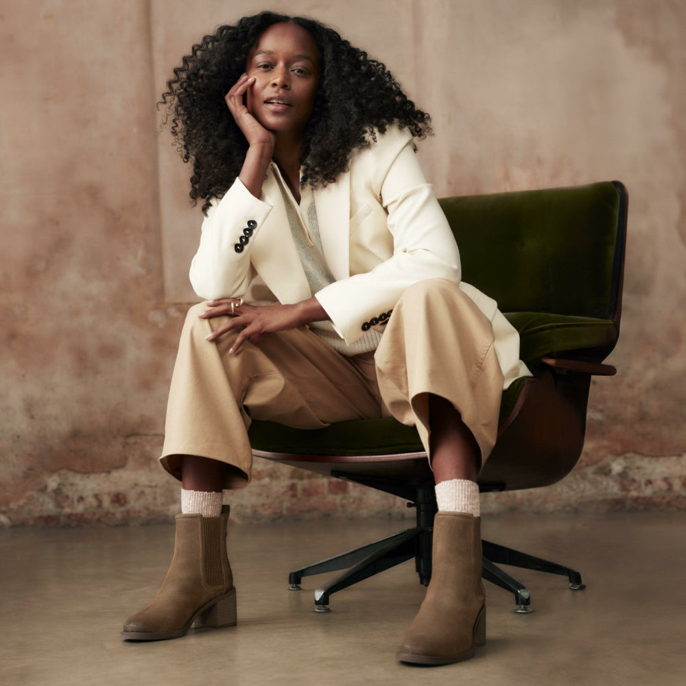 Chamberly Top Walnut Suede