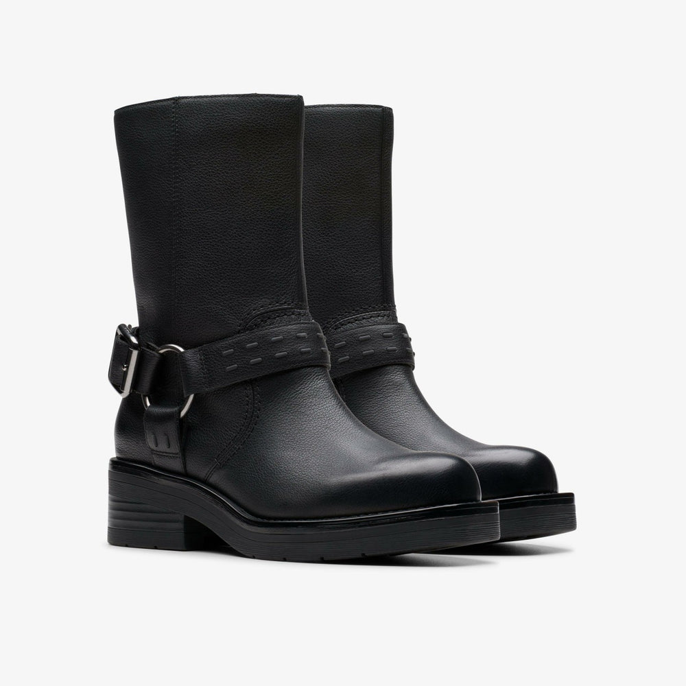 Rebelle Up Black Leather