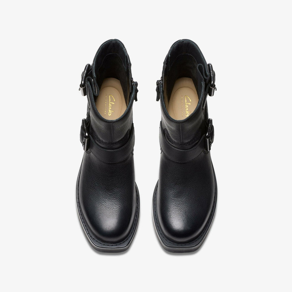 Rebelle Buckle Black Leather