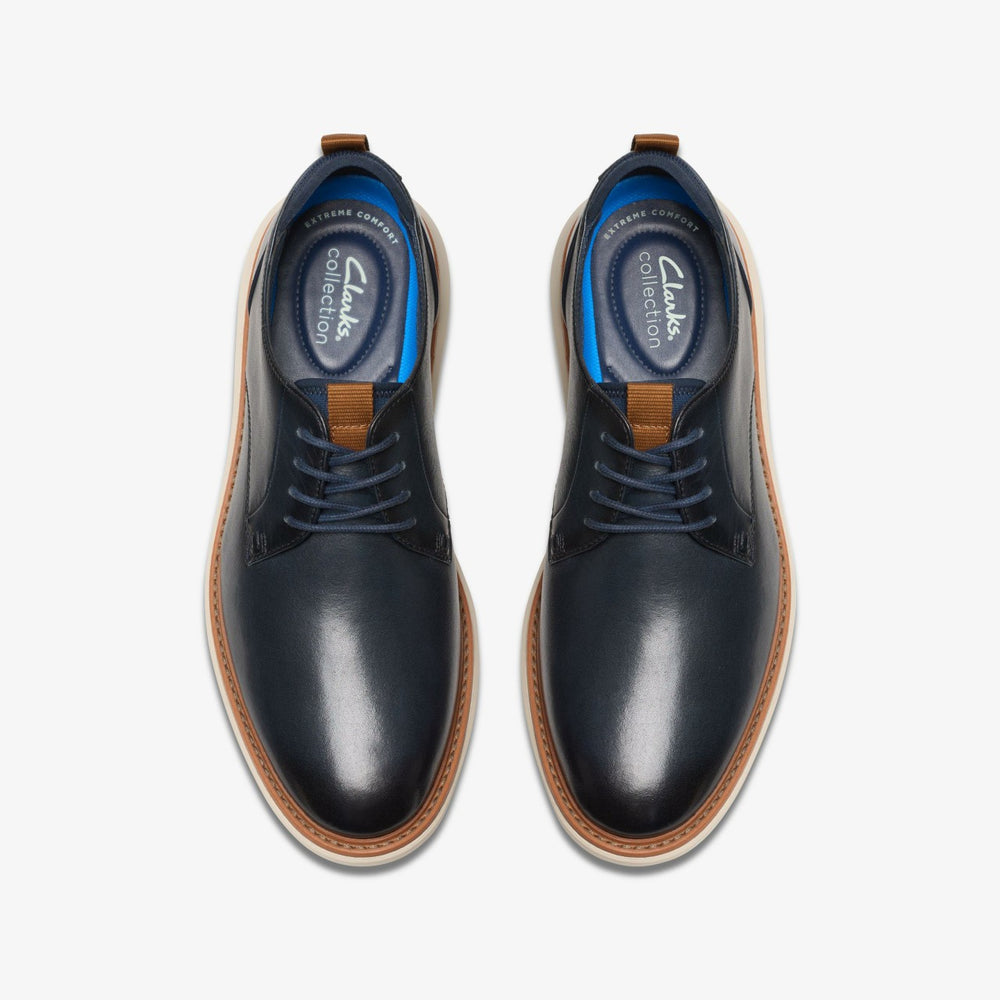 Brantin Plain Navy Leather