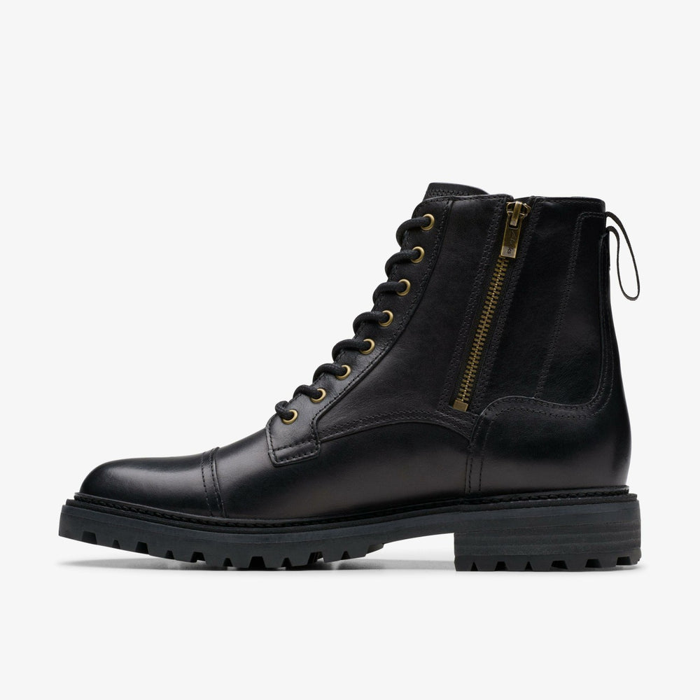 Clarkridge Hi Black Leather