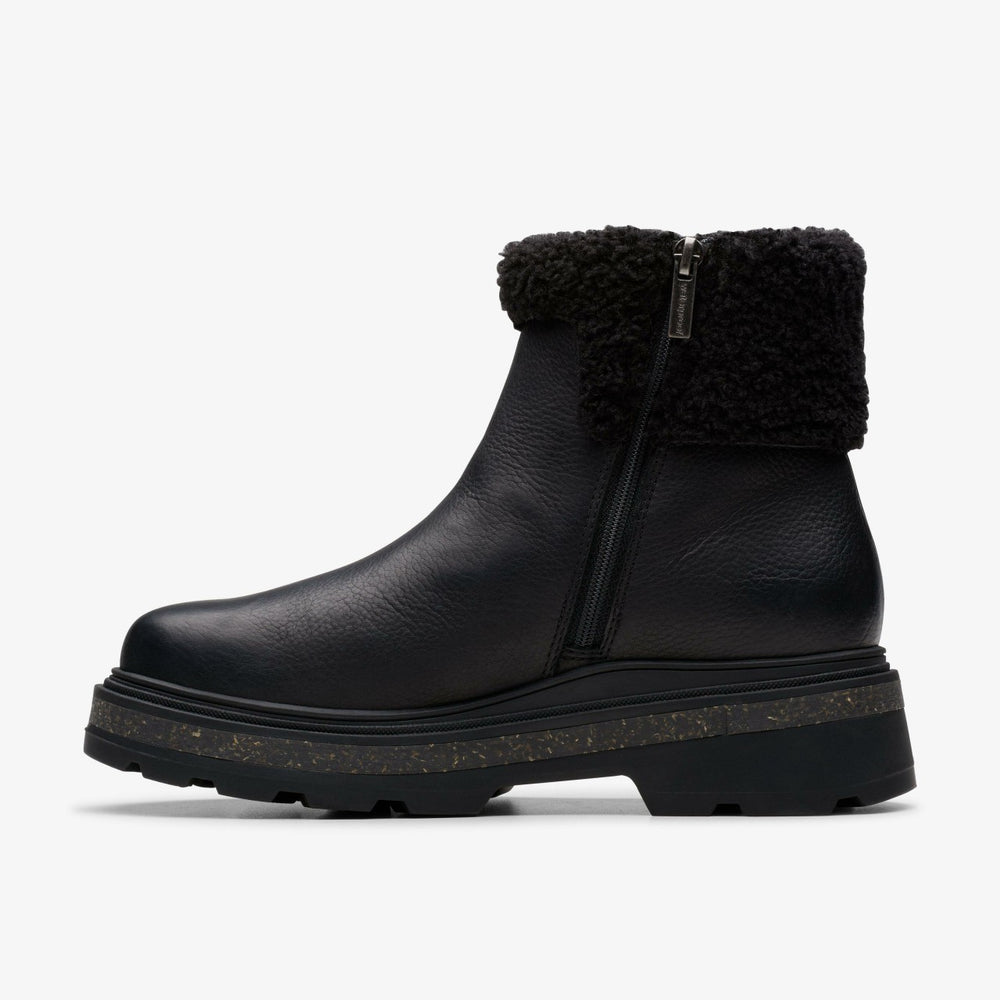 Hencroft Madi Waterproof Black Warmlined Leather