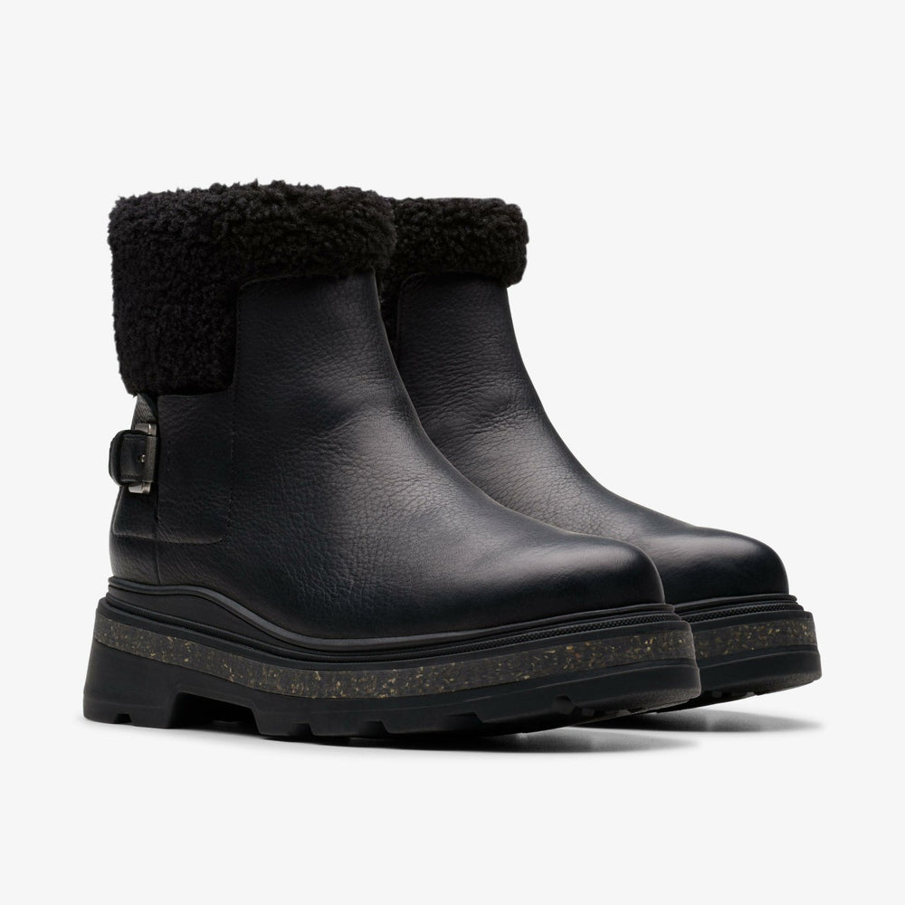 Hencroft Madi Waterproof Black Warmlined Leather
